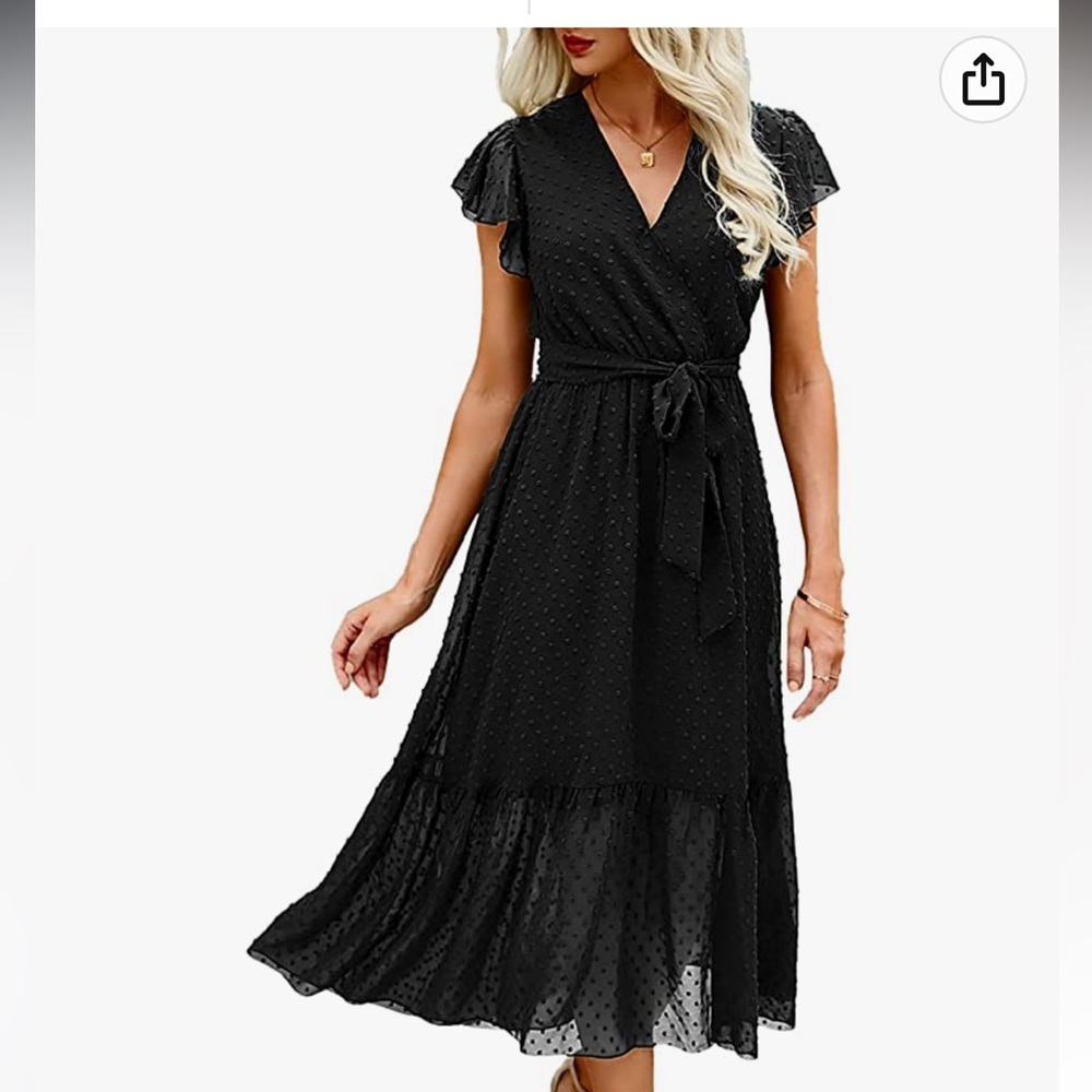 Elegant Black Midi Dress